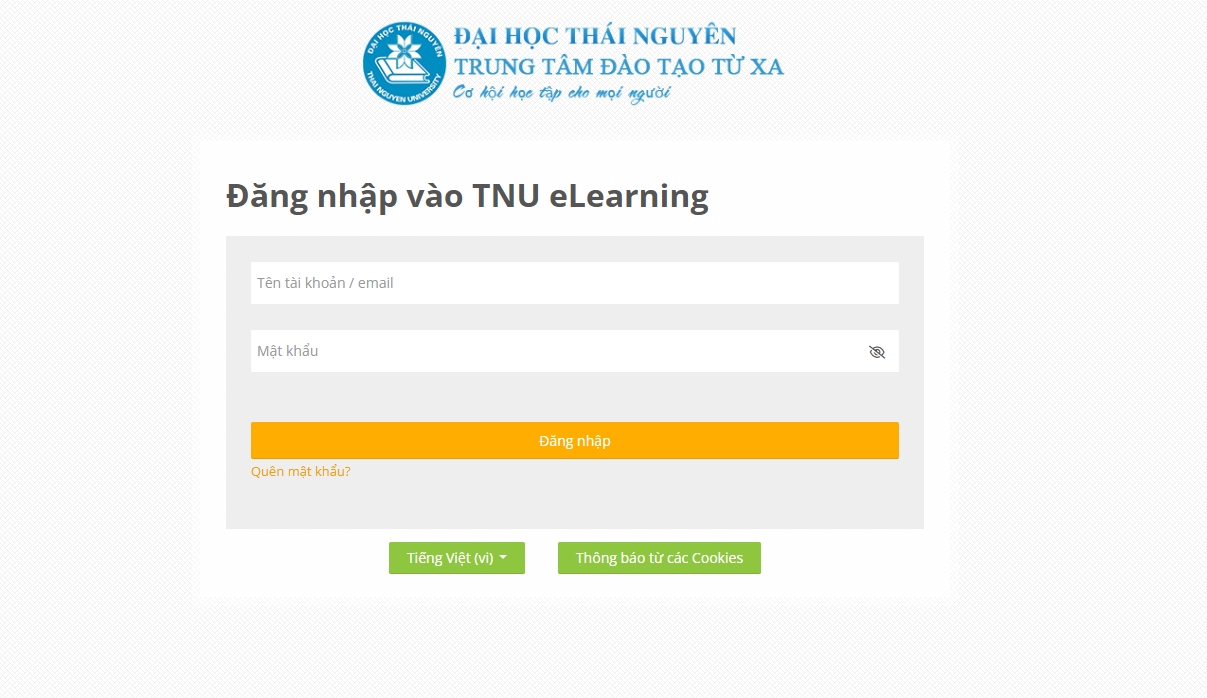 Hế thống LMS Elearning của TNU